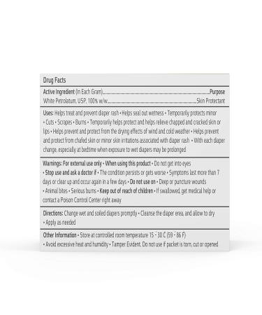 Sion Biotext White Petrolatum Jelly - 144-Count Large Value Pack for Skin Therapy and Protection - Chapped Lip Balm, Diaper Rash, Cracked Heels & Feet - 0.5g Individual Foil Packs - Buy Online on GoSupps.com