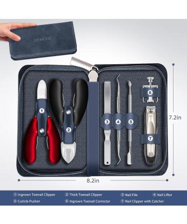 Senior Toenail Clippers - 8PCS Sharp Curved Blade for Thick Nails | Heavy Duty Professional Nail Cutter with Catcher - Buy Online on GoSupps.com