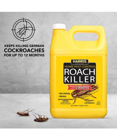 Harris Roach Killer Liquid Spray - Odorless, Non-Staining 12-Month Residual Kill Formula (Gallon) - Buy Online on GoSupps.com