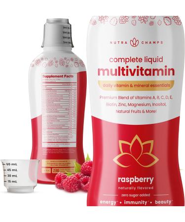NutraChamps Complete Liquid Multivitamins | No Added Sugar | Vitamins for Women, Men & Kids | Vegan Liquid Vitamin Multimineral Supplement | Energy, Immunity & Beauty - Buy Online on GoSupps.com