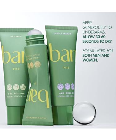 Ban Invisible Roll-On Aluminum-Free AHA Deodorant for Women and Men Aluminum Free 48-Hour Odor Protection Citrus & Jasmine 2.3 Oz - Buy Online on GoSupps.com