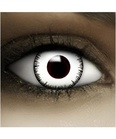 FXCONTACTS Colored contact lenses Halloween White Vampire 2 pieces (1 pair) without prescription easy -to -use white lentils 2 x colored white contact lens for cosplay carnival carnival - Buy Online on GoSupps.com