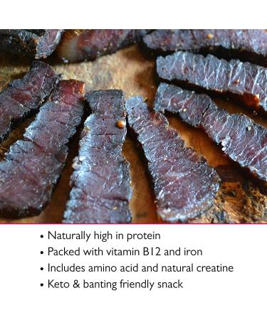 Biltong Man Peri-Peri Beef Biltong 500g Pack - Healthy High Protein Dried Chilli Beef Snack - Buy Online on GoSupps.com