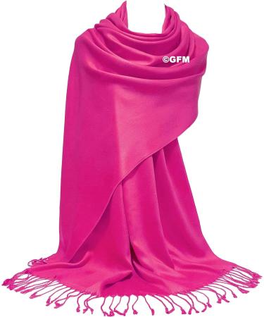 GFM Smooth Shiny Pashmina Style Scarf - L9 (Pink) - Buy Online on GoSupps.com