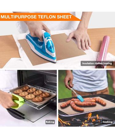 3 Pack PTFE Teflon Sheets for Heat Press - 16 x 12 Non Stick Heat Transfer Paper - Reusable and Washable Craft Mat - Heat Resistant Baking Sheets - 12x16 3 Pack - Buy Online on GoSupps.com