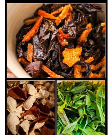 HQZM Premium Fermented Yunnan Puer Ripe Tea with Aged Mandarin Peel 250g 882 Oz Black Tea - Buy Online on GoSupps.com