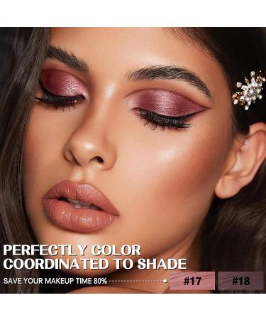 FOCALLURE 2PCS Eyeshadow Stick Set - Shimmer & Matte Cream Pencil Crayons - Long Lasting & Waterproof - with Blending Brush - Opulent Tassels - Buy Online on GoSupps.com