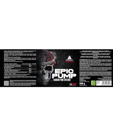 Peak Epic Pump 500g - Energy Boosting Pre Workout Booster | 20 Vegan Portions | Stimulant-Free with L-Citrulline L-Arginine & Taurine - Buy Online on GoSupps.com