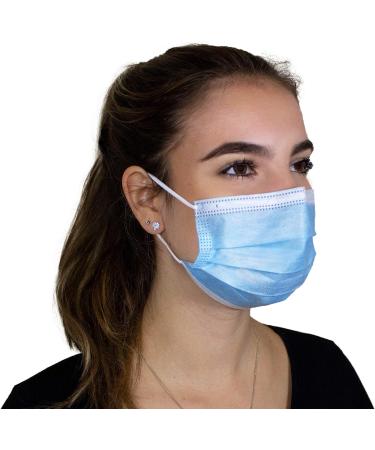 Medi-Inn+ 3-Ply Disposable Face Masks | Type II Respiratory Protection | Blue Elastic Band Masks - Pack of 1000 - Buy Online on GoSupps.com