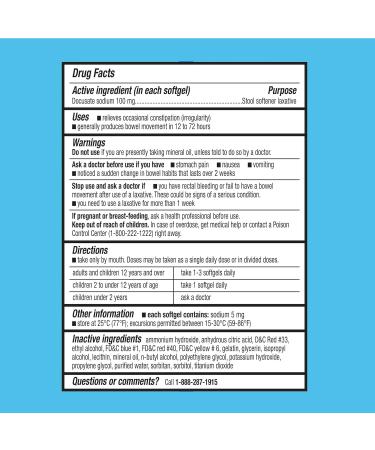 Stool Softener Laxative Softgels 100mg (140 SoftGels) with Luall Sticker - Buy Now! - Buy Online on GoSupps.com