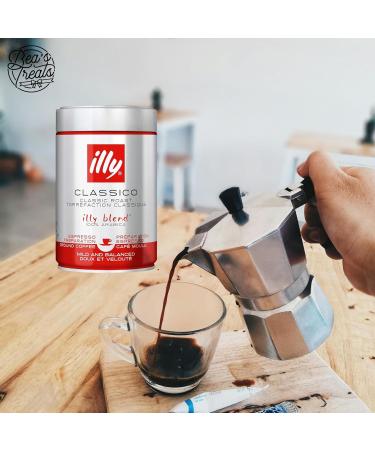 Ground Coffee and Syrup Hamper Bundle With illy Ground Coffee 250g Monin Coffee Syrup Gift Set Border Biscuits and Beas Treats 30ml Scoop - Buy Online on GoSupps.com