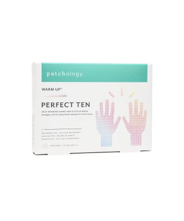 Patchology Perfect Ten Hand & Cuticle Mask with Shea Butter, Coconut Oil, Vitamin E and Soothing Fruit Extracts for Baby-Soft Feel  Disposable Moisturizing Gloves Best for Dry & Cracked Skin - 1 Pair