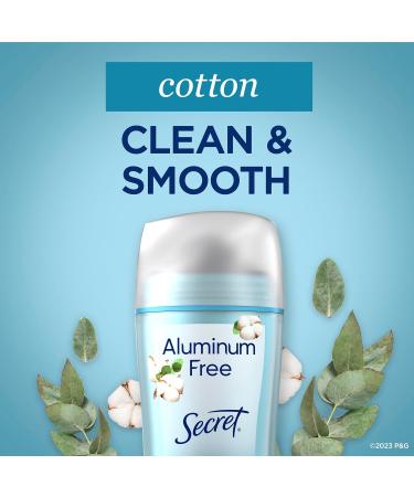 Secret Aluminum Free Deodorant for Women 48hr Odor Protection Free of Parabens Dyes Talc & Baking Soda PH Balancing Minerals Dry Solid Cotton Scent 2.4 oz Cotton 2.4 Ounce (Pack of 1) - Buy Online on GoSupps.com