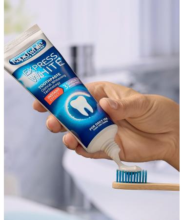 Rapid White Toothpaste - Express White | Brighten Teeth Up to 3 Shades | Enamel Strengthening & Cavity Protection | Mint Flavor | 75 ml - Buy Online on GoSupps.com
