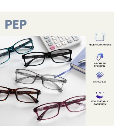 Opulize Unisex PEP Reading Glasses - Pack of 3 +2.50 Diopters Grey | Stylish & Comfortable Eyewear for All - Buy Online on GoSupps.com