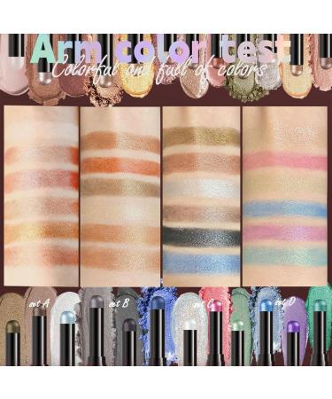Cream Eyeshadow Stick Shiny Cream Eye Shadow Long Lasting Waterproof Makeup Stick for Travel Birthday Daily Use Women Cosmetics Girls Beauty Vacation 6 Pieces - Buy Online on GoSupps.com