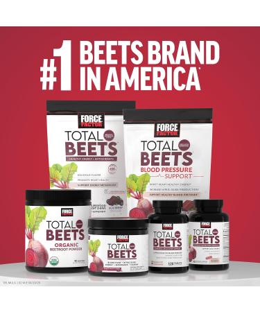 Force Factor Total Beets Ultimate Heart Health Chews for Blood Pressure Support, with Beetroot Powder, CoQ10, B Vitamins & Grapeseed Extract for Blood Flow & Energy, Black Cherry, 60 Soft Chews Black Cherry 1 Pack - Buy Online on GoSupps.com