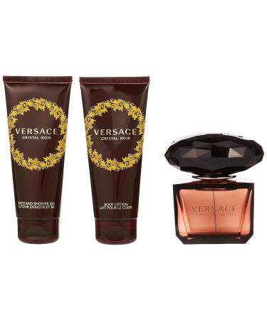 Versace Crystal Noir 4 Piece Gift Set for Women with Purse - Buy Online on GoSupps.com