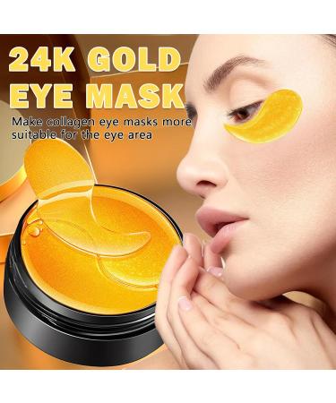 DAMUSI 24K Gold Under Eye Patches - Reduce Dark Circles & Puffiness Moisturizing Collagen Eye Masks for Wrinkles (30 Pairs - Buy Online on GoSupps.com