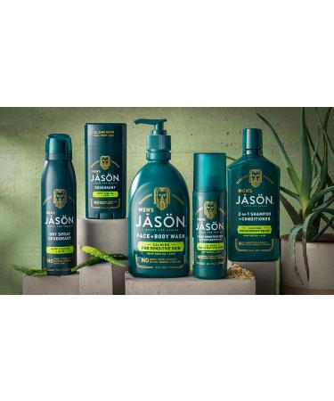 Jason Natural Men's 2-in-1 Dandruff Shampoo & Conditioner with Hemp Seed Oil & Aloe | 12 fl oz - Buy Online on GoSupps.com