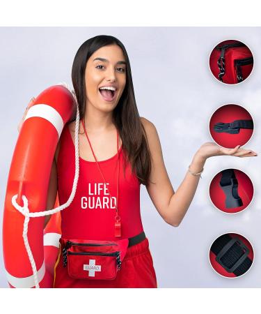 ASA TECHMED First Aid Waist Pack - Baywatch Lifeguard Fanny Pack for Emergency - Compact & Portable for Home, Car, Outdoors, Hiking, Playground, Pool, Camping & Workplace - Buy Online on GoSupps.com