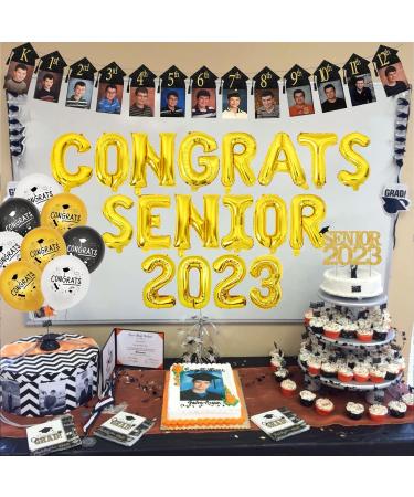High School Graduation Decorations 2023 Senior School Graduate Party Decorations with Senior 2023 Cake Topper 1st - 12th Grade Photo Banner for Class of 2023 Graduation Decor - Buy Online on GoSupps.com