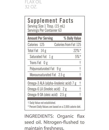 Flora Certified Organic Flax Oil 32 fl oz - Premium Omega-3 Rich Supplement - Buy Online on GoSupps.com