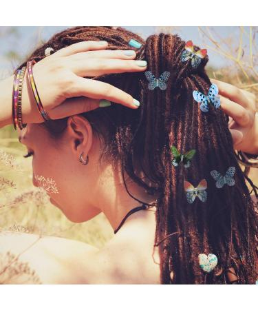 20-Piece Colorful Christmas Butterfly Dreadlocks Beads Hair Cuffs Clips Rings - Hair Accessories for Women and Girls - Buy Online on GoSupps.com