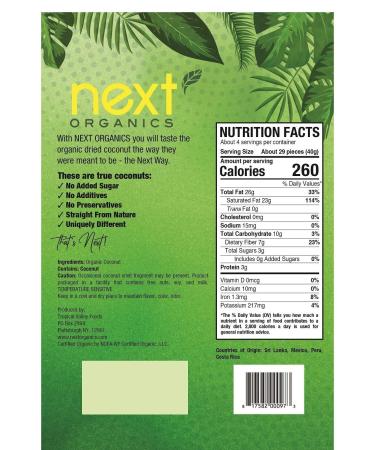 Next Organics Dried Coconut 6 oz Bag - Premium Quality Coconut Flakes - Buy Online on GoSupps.com