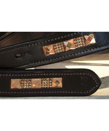 Tyssons Breeches Liz Leather Stirrup Strap Burrings - Ristrock Strass Brown & Black - Sizes 145 155 165 cm - Buy Online on GoSupps.com