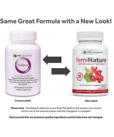 femiNature UTI Treatment for Women - Fast-Acting Bladder Cleanse with D-Mannose, Cranberry Extract, MSM & Berberine - 60 Vegan Capsules - Buy Online on GoSupps.com