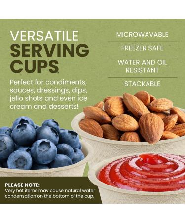 Brheez 4 oz Disposable Bagasse Fiber Souffle Cups - Pack of 200 | Eco-Friendly, Biodegradable & Compostable | Perfect for Condiments, Samples | Natural Alternative to Paper Cups - Buy Online on GoSupps.com
