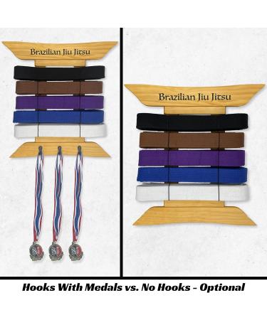 Brazilian Jiu Jitsu Belt Display & Medal Hanger - Holds 5 Belts from White to Black | Martial Arts Belt Holder Case | Perfect Gift for BJJ Practitioners | OSS - Buy Online on GoSupps.com