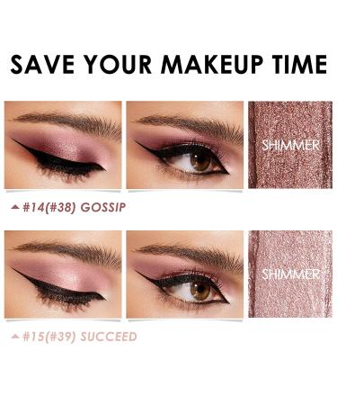 2 PCs Cream Eyeshadow Stick Set - Bright & Long-Lasting Waterproof Makeup Tool in Silky Peach (1415) | Matte & Shimmering Eyeshadow Crayon - Buy Online on GoSupps.com