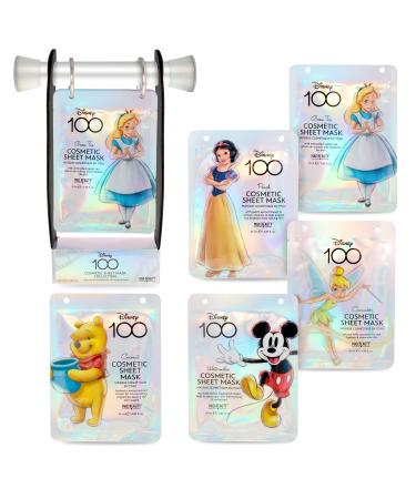 MAD Beauty Disney 100 Years of Wonder 5-Piece Face Masks Set Limited Edition Cinderella Winnie the Pooh Snow White Tinker Bell & Mickey Mouse Hydrating Sheet Masks in Collectible Flip Book