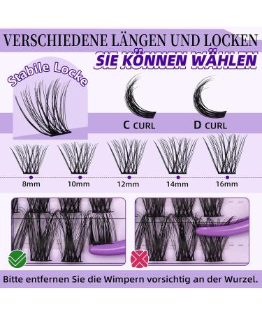 Eyelash Extensions 84 PCs Z11 | DIY LASH Clusters for Beginners | Reusable Individual Eyelashes D-14mm for Home Use - Buy Online on GoSupps.com