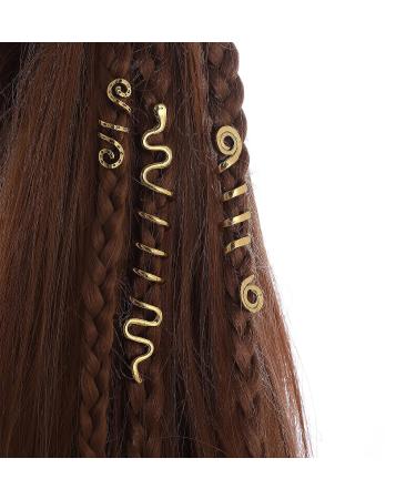 Gold Snake Hair Jewelry for Braids & Dreadlock Accessories - Pack of 6 | Women & Girls - Buy Online on GoSupps.com