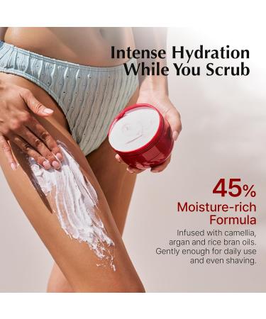 Monday Surf K Body Scrub Cream with Glycolic Acid Moisturizing Vanilla floral Scent Exfoliating Scrub for Shaving Prep & Bumpy Skin Vegan Microplastic-Free 9.5 oz - Buy Online on GoSupps.com