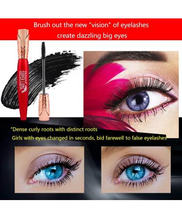 Mimore 4D Silk Fiber Eyelash Mascara Thicker Lashes Waterproof Mascara Eyelashes Voluminous Extension Dramatic Mascara All Day Formula Black Mascara (BLACK) - Buy Online on GoSupps.com
