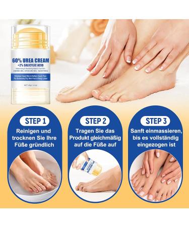 MrCuvaryas Hydrating and Anticracking foot cream 60 urea foot cream very dry feet heel balm relieves itching for elbows knees feet and hands urea cream with foot file blue 40 g + 40 g - Buy Online on GoSupps.com
