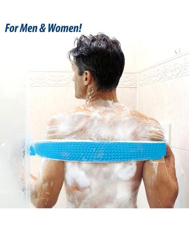 Ontel Shimmy Scrub Back and Body Scrubber with Silicone Scalp Brush - Exfoliate and Cleanse Your Skin Effortlessly - Buy Online on GoSupps.com