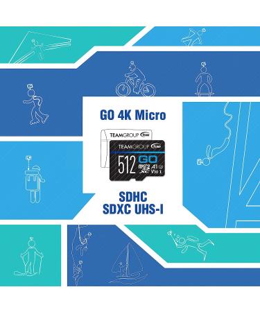 TEAMGROUP GO Card 256GB Micro SDXC UHS-I U3 V30 - High Speed Flash Memory Card for GoPro, Drone, Action Cameras, Nintendo Switch - Ideal for Outdoor Sports & 4K Shooting - Buy Online on GoSupps.com