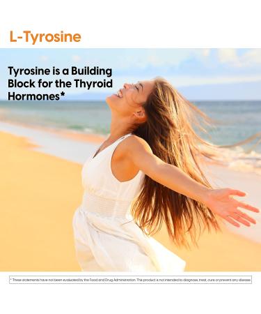 Doctor's Best L-Tyrosine 500 mg - 120 Veggie Caps for Enhanced Focus & Mood - Buy Online on GoSupps.com