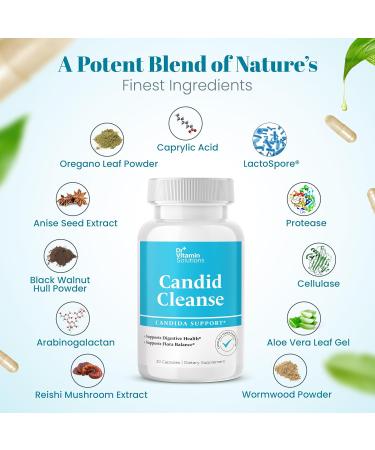 DR VITAMIN SOLUTIONS 15 Day Cleanse Gut Support Candida Cleanse Supplement for Men & Women - Buy Online on GoSupps.com