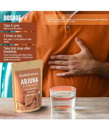 Herbsforever Terminalia Arjuna Bark Powder -Heart Strong & Cardik Rejuvenating Tonic Wild Harvested -Non GMO Vegan-2X Potency | Ultra Clean |NO Sand & Mud| Steam Sterilized|16oz-1LBS|BPA Free - Buy Online on GoSupps.com