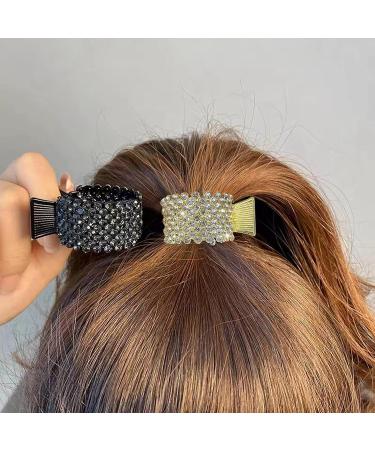 6 Pcs Small Rhinestone Hair Claw Clips - Non-Slip Ponytail Holders for Women and Girls - Shining Crystal Hair Accessories - Buy Online on GoSupps.com