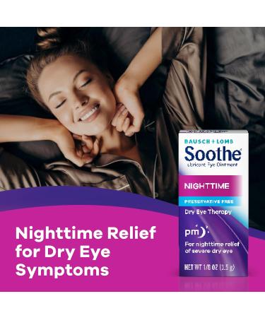 Soothe Lubricant Eye Ointment by Bausch & Lomb - Dry Eye Relief Moisturizing Nighttime Therapy Preservative Free 1.8 Oz (Pack of 2) - International Shipping Available - Buy Online on GoSupps.com