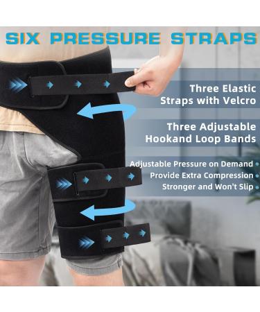 Adjustable Hip & Thigh Brace for Sciatica Pain Relief | Compression Sleeve for Men & Women | Buttock Support Wrap with Nylon Buckles - Buy Online on GoSupps.com