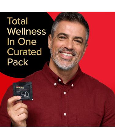 GNC Mega Men 50+ Vitapak, 5-in-1 Multivitamin Pack, Energy Production, Men's Health, 30 Servings - Buy Online on GoSupps.com