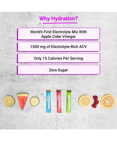 Essential Elements Hydration Powder Packets - Variety Pack | Sugar Free Electrolyte Drink Mix with ACV & Vitamin C | 24 Stick Packs - Buy Online on GoSupps.com